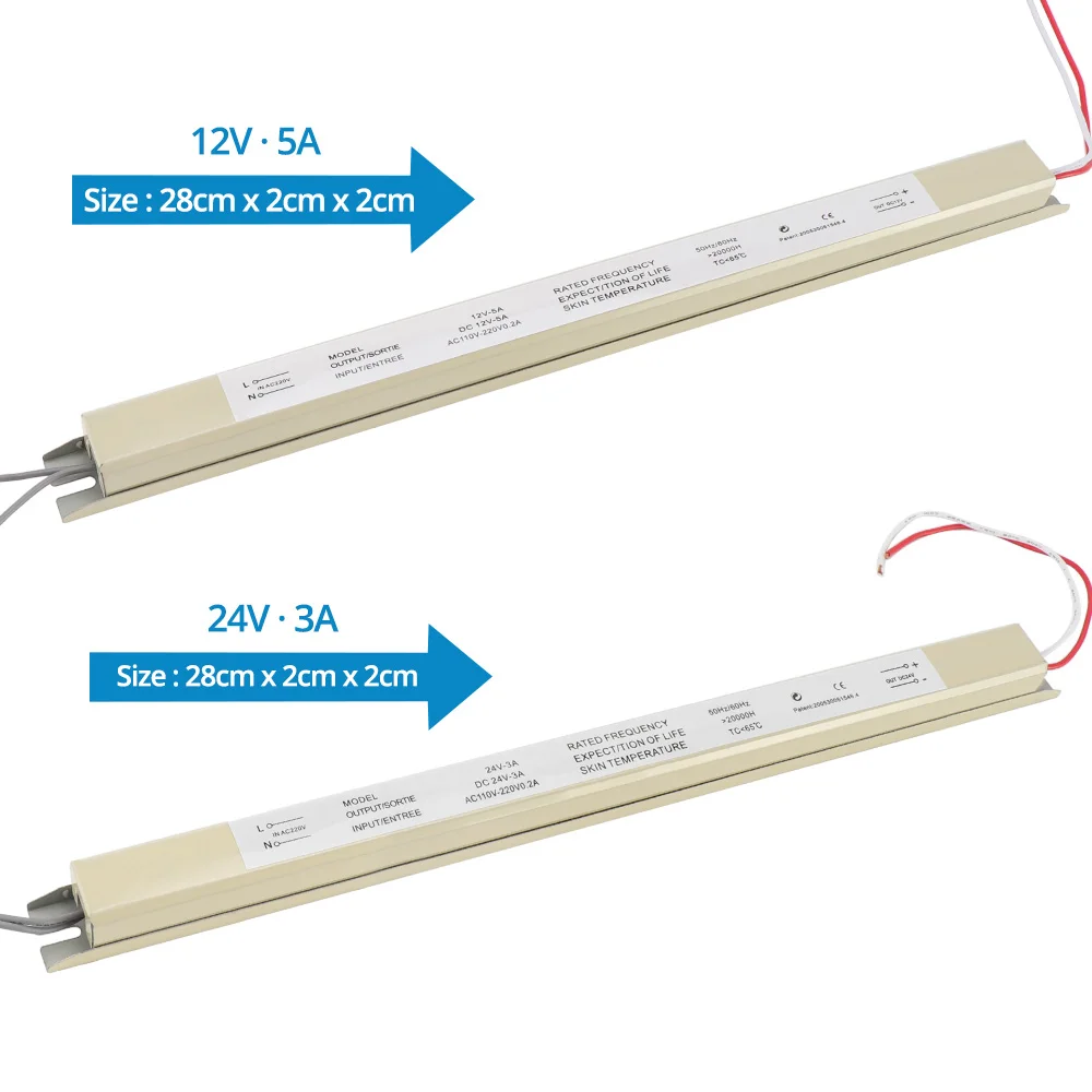 12V LED Transformer Power Supply Switch Adapter AC 110V-220V 1.5A 3A 5A LED Driver Ultra thin Power Supply for Led Strip Lights