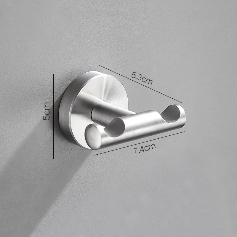304 Stainless Steel Clothes Hook Bathroom Hardware Robe Hooks Hat Hook Door Hook Rack