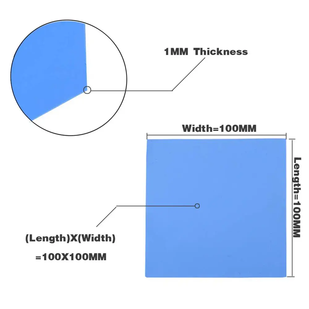 2PCS 100X1MM Blue