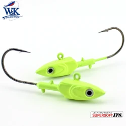 30g 5/0 Jig Head Fishing Hook 2pcs/Lot Weighted JIG Hook for Sayori Shad at Fishing Lure Accessories Colorful JIG HEAD 3D EYES