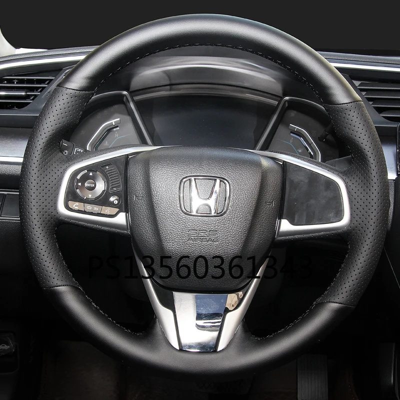 

For Honda steering wheel cover Civic CRV HR-V Accord XURV JAZZ hand-sewn grip cover modification