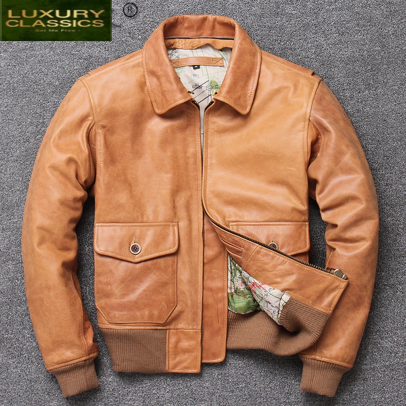 

Autumn Winter 100% Real Leather Coat Men Clothing 2021 Streetwear Genuine Cow Leather Jacket Mens Moto Biker Coats 1801A