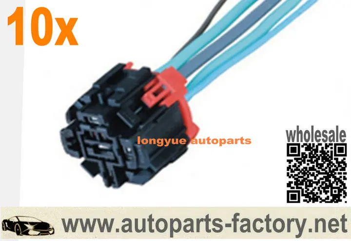 Longyue 10pcs 5-pin Relay Socket Adapter 455 01E 225 Distributor Wiring Harness 45501E225