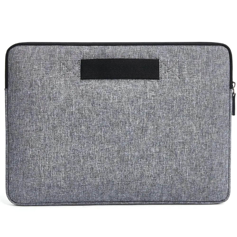 DOMISO Canvas Shockproof 10 11 13 14 15.6 Inch Laptop Sleeve Tablet Protective Case Anti-shock Padding Computer Bag Blue Grey