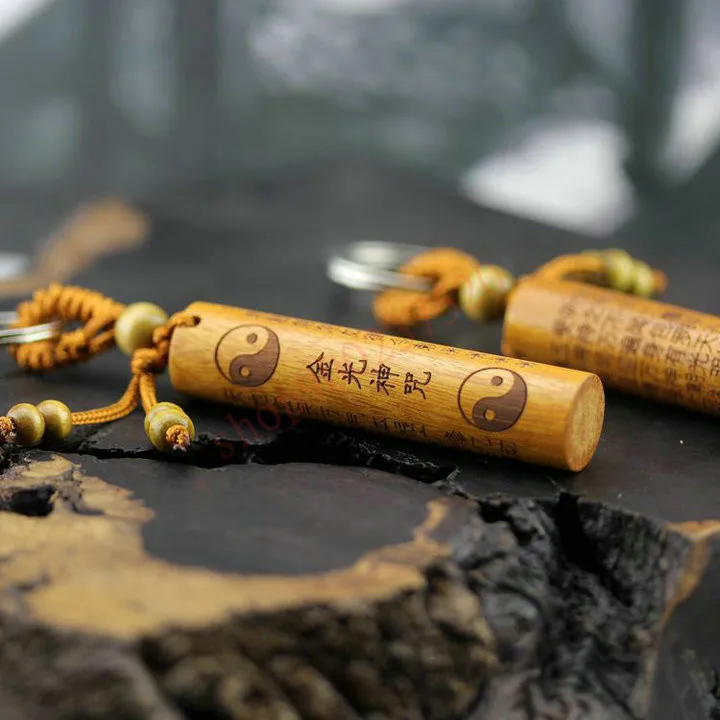 Taoist supplies Taoist hanging pieces Taoist Association Taiji golden light magic key button Taoist wooden crafts