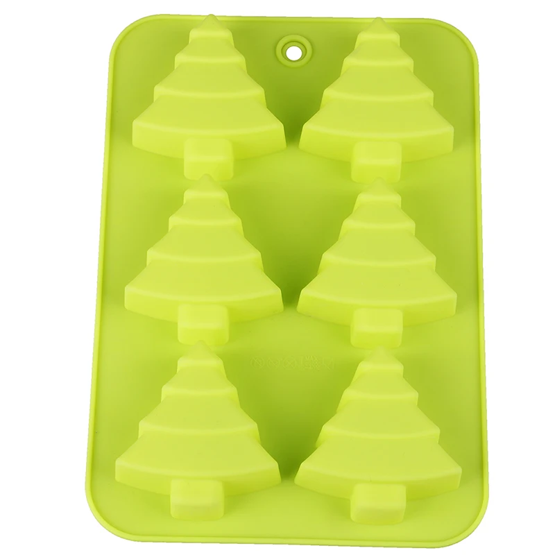 Durable 3D Christmas Tree Shape Silicone Soap Mold Handwork DIY Pudding Jelly Mold High Quality Kitchen Accessories Easy Clean