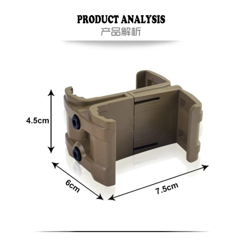 Soporte táctico AK/M4/PMAG/M16 para cargador, barril, linterna, abrazadera