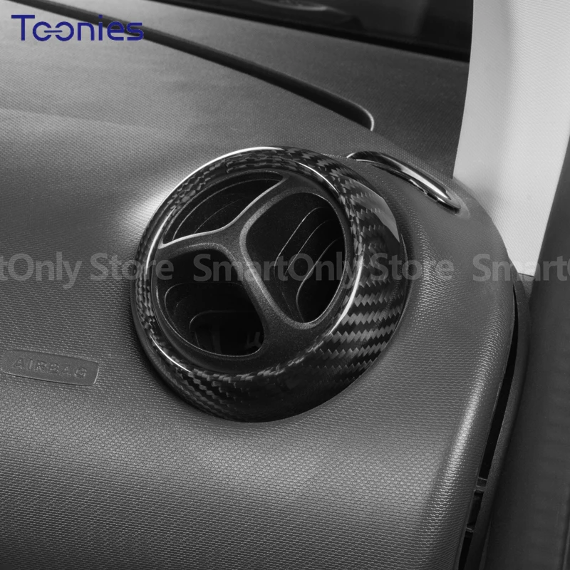 Car Air outlet Decoration Modification Cover For Mercedes smart 453 Fortwo Forfour Carbon Fiber Interior Styling Accessories