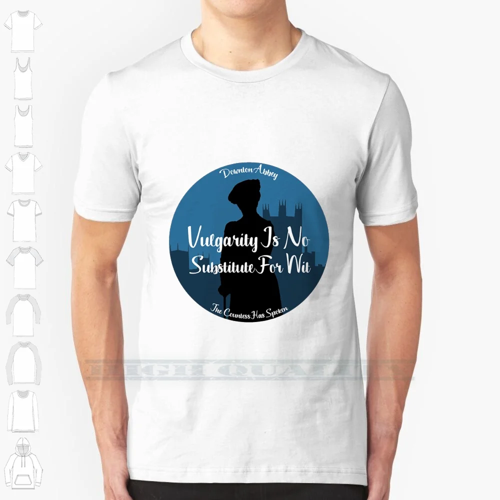 Downton Abbey Shirt-Vulgarity Non Sostituisce Wit-Downtown Abbey T Shirt-Downtown Abbey T-Shirt-Downtown Abby Mug-Downtown