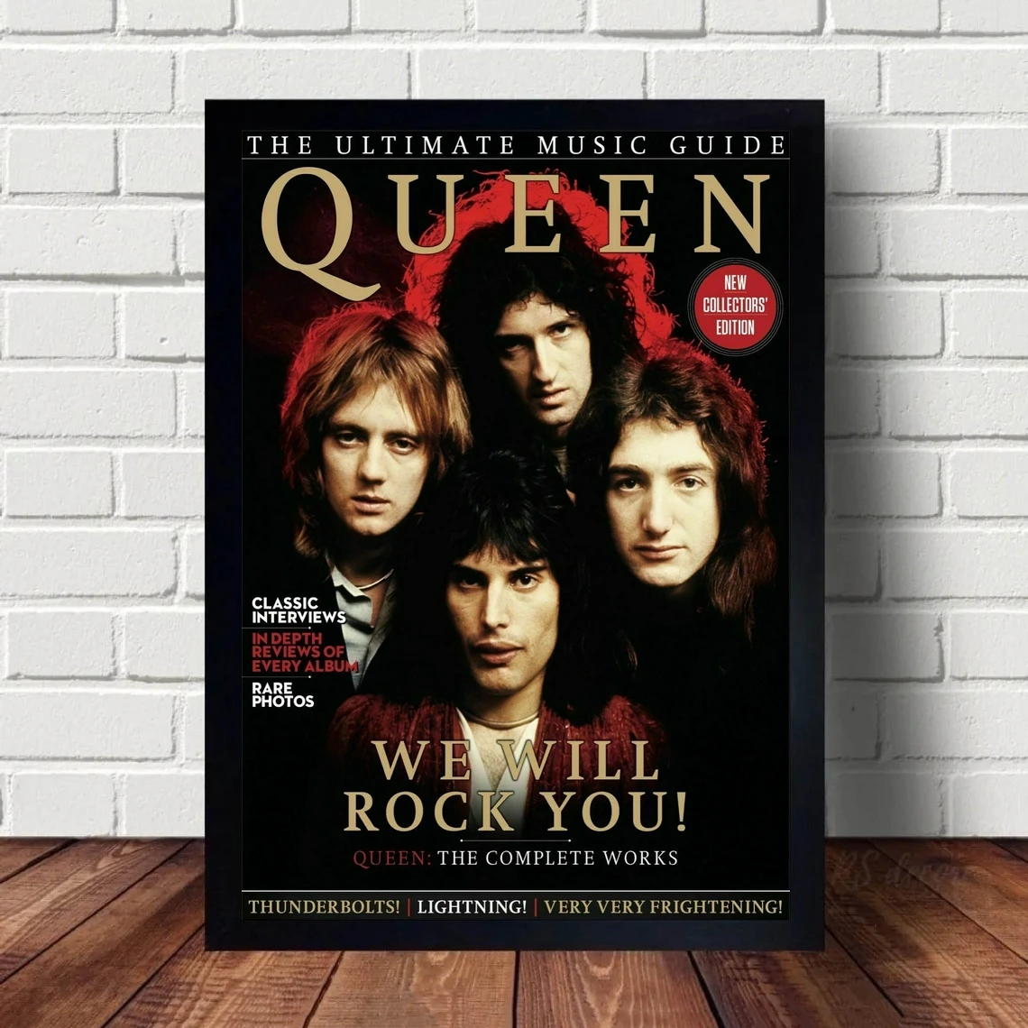 Queen Band Music Poster Wall Art Canvas Painting Bedroom Living Room Home Decoration (No Frame)