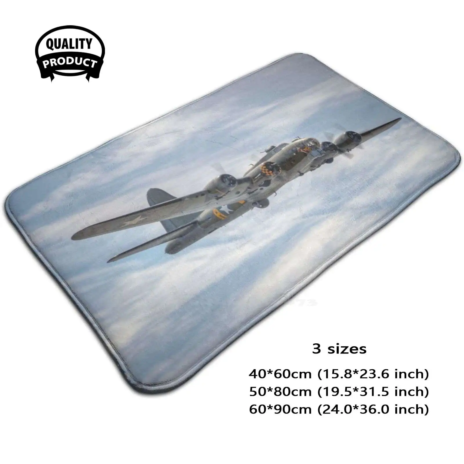 B - 17 Flying Fortress Soft Cushion Home Carpet Door Mat Car Rug B 17 B17 Flying Fortress Memphis Belle Sally B Usaaf Warbird