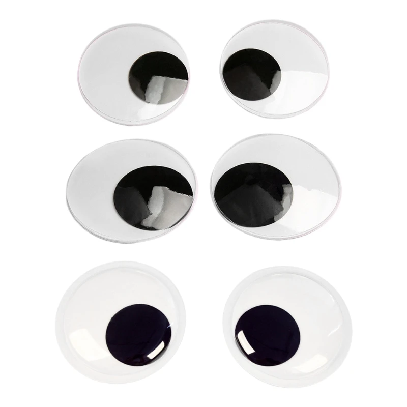 Jumbo Self Adhesive Googly Wiggly Eyes 7.5/10/15.4cm for Toys Dolls DIY Accessory Eyeball Refrigerator Door 85DE