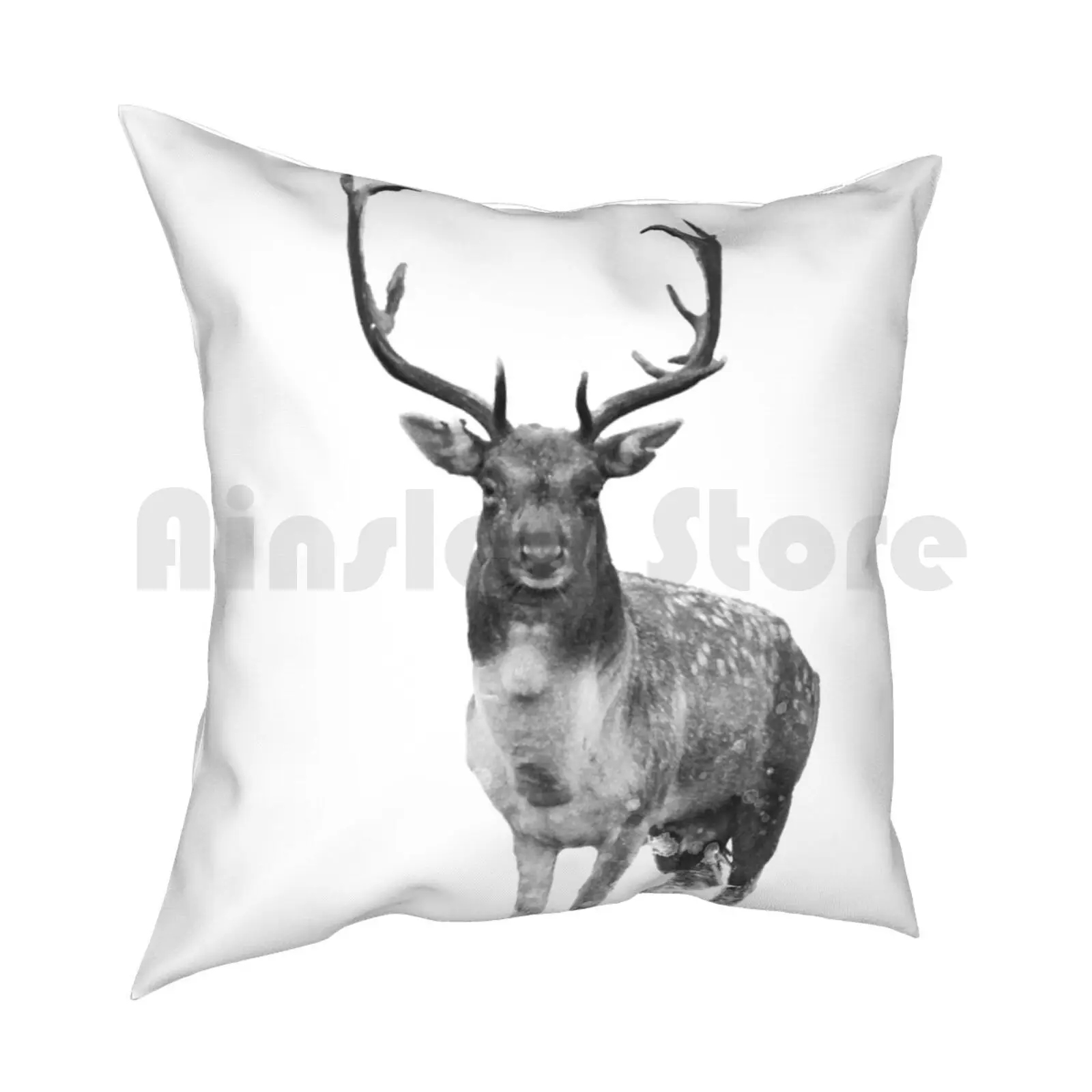 Deer Pillow Case Printed Home Soft DIY Pillow cover Deer Stag Nature Wild Wildlife Buck Antlers Forrest Trees Woodland