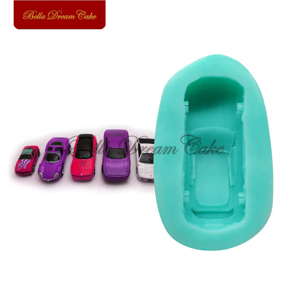 1pc Sports Car Silicone Molds Sugarcraft Cake Moulds Chocolate Fondant Children Toy Mould Cake Decorating Tools Bakeware