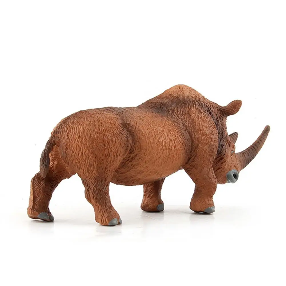 Animal Model Simulation Animal Toy Woolly Rhinoceros PVC Zoo Animal Figure Lovely Animal Models Action Toys Gift For Kids