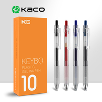 Kaco 10pc/Lot Gel Pen Set with Refill for Xiaomi Gel Pens 0.5MM Push Pучка Caneta Ball Point Handle for Office School Supplies