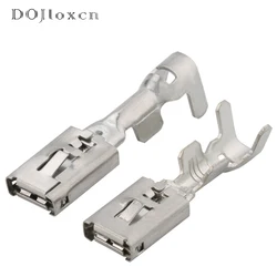 2 Pcs 6.3mm Wiring Terminal Male Connector AMP Tyco Plugs Socket Fuse Box Wire Harness Soft Jacket