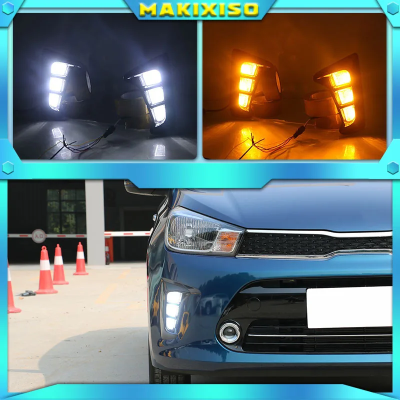 

2PCS For KIA PEGAS 2018 2019 LED DRL Daytime Running Lights Daylight Fog Lamp Decoration Signal Lamp