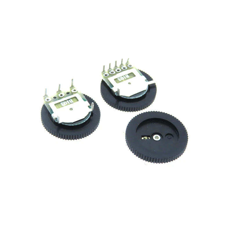 Roue de volume conique à cadran simple et double, potentiomètre duplex, 3 broches, 5 broches, 16x2mm, B102, B103, B203, B503, B104, 1K, 2K, 5K, 10K,