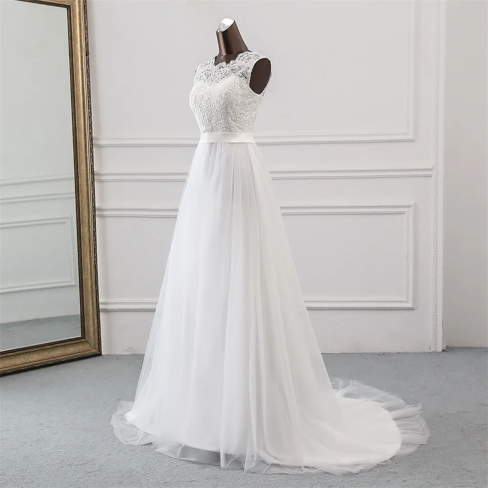 Robe de Mariée Formelle avec Appliques, Tenue Éducative de Plage, Nouvelle Collection