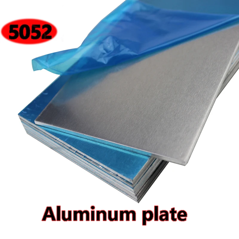 1 Buah 5052 Pelat Aluminium Lembaran Aluminium Datar DIY 200*200Mm 200*300Mm 300*300Mm Ketebalan 3Mm 5Mm 6Mm 8Mm 10Mm Dapat Disesuaikan