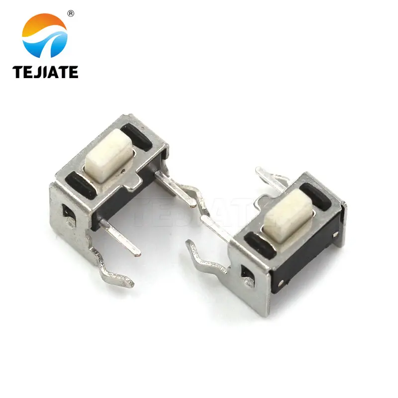 20PCS Patch Direct Insertion Horizontal-type 2 Feet Touch Key Microswitch Copper 2 Foot Side Press-button Switch 3*6*5MM Bracket