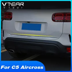 Vtear Car Rear Door Trim Chrome Rear Trunk Tail Gate Door Sticker Exterior Accessories Replacement Parts For Citroen C5 Aircross