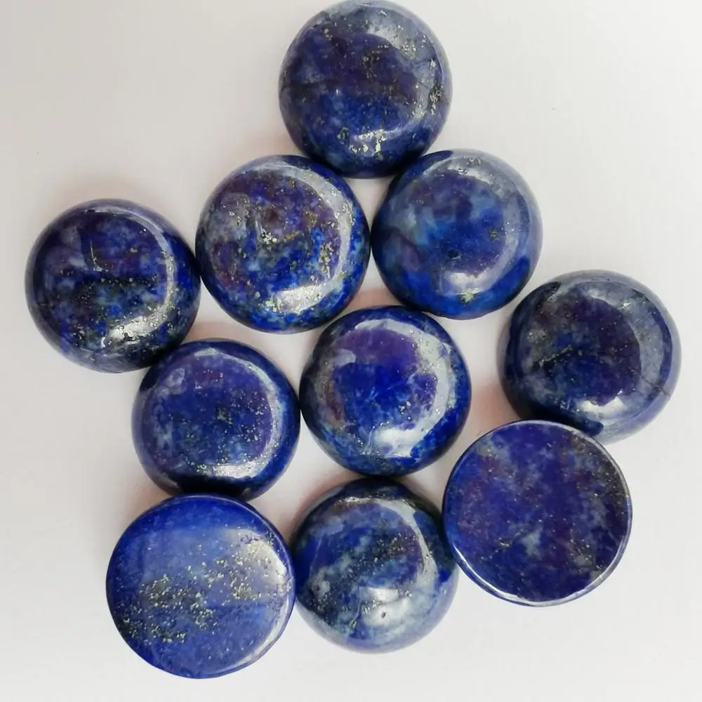 16MM Lapis Stone Round CAB Cabochon Jewelry For Woman Gift Bead (10 pcs/lot) H230