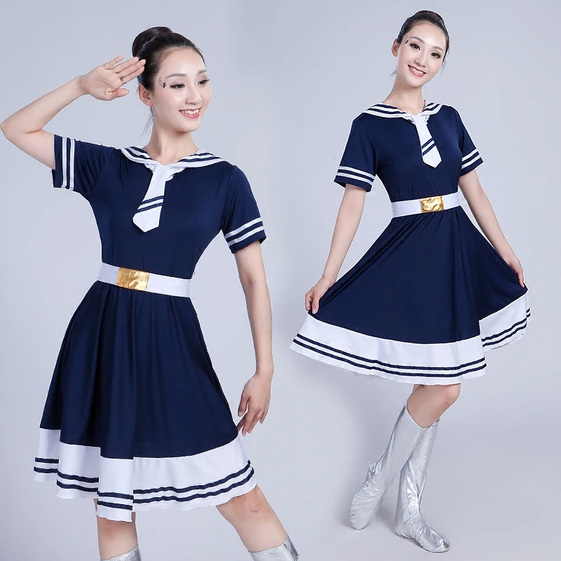 JK School sailor uniform fashion Japanese blue class navy clothes summer Dress Anime Cosplay girls costume