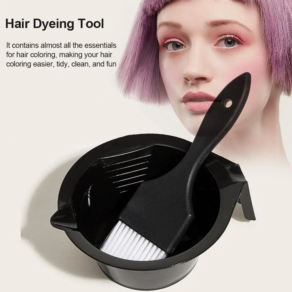 Hair Color Dye Bowl Comb Brushes Tool Kit Set Tint Coloring Dye Bowl Comb Brush Twin High Quality Headed Brushes Set