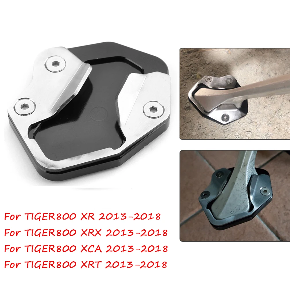 For Triumph TIGER800 Tiger 800 XR XRX XCA XRT 2013-2018 Motorcycle Kickstand Foot Side Stand Extension Enlarge Pad Support Plate