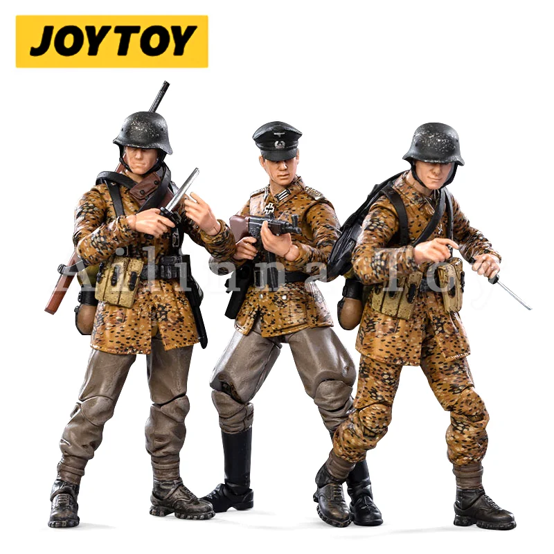 Joytoy 1/18 3.75 Action Figure (3 Stks/set) Wwii Duitsland Wehrmacht Herfst Camouflage Anime Collectie Militaire Model Gratis Verzending