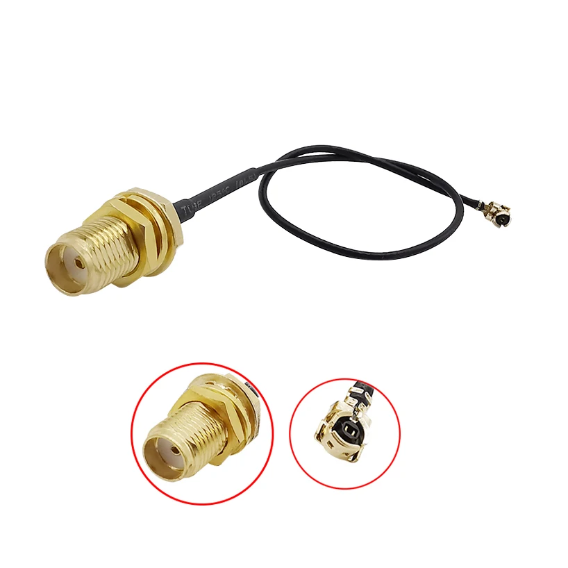 1PCS RF Connector Pigtail Cable SMA Female Jack Bulkhead to UFL./IPX Extension Cable 1.13 Wire SMA to IPX Connector Cable 1.13mm