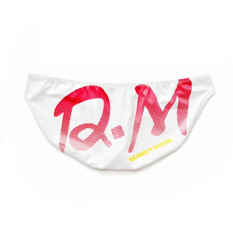 D.M Hot Sexy Briefs Underwear Low Waist Mens Bikini Swimwear Gay Mini Pouch Panties Desmiit Swimming Trunks Pool Wear No Lining