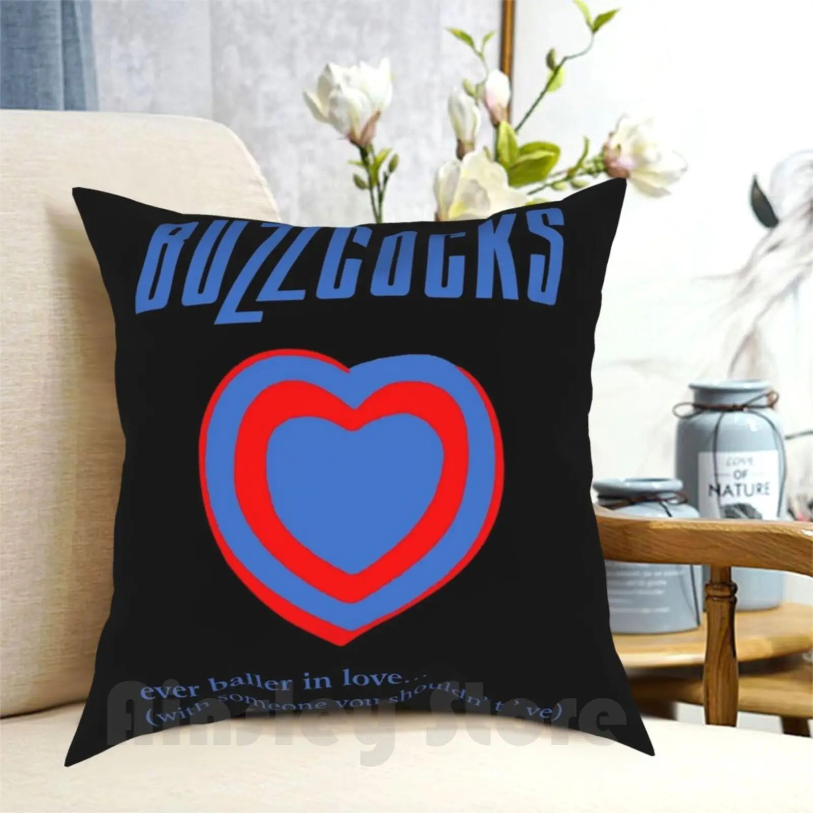 Ever Baller In Love Vintage Retro Buzzcocks Fall In Love Art Gift Pillow Case Printed Home Soft Throw Pillow The