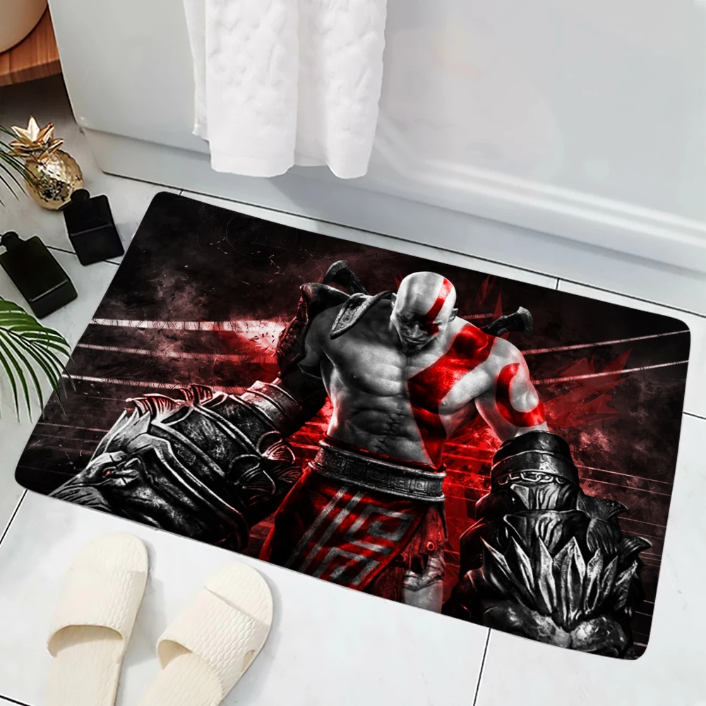 CLOOCL Game Doormats Decorate Kratos God of War Doormat for Home Indoor Bedroom Toilet Non-slip Harajuku Kitchen Mats