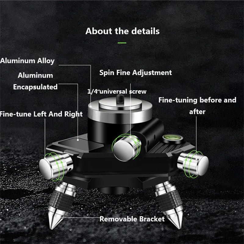 CUPBTNA Tripod Tripod Bracket Base 1/4\'\' Interface Fine Adjustment Tripod Stand For Laser Level