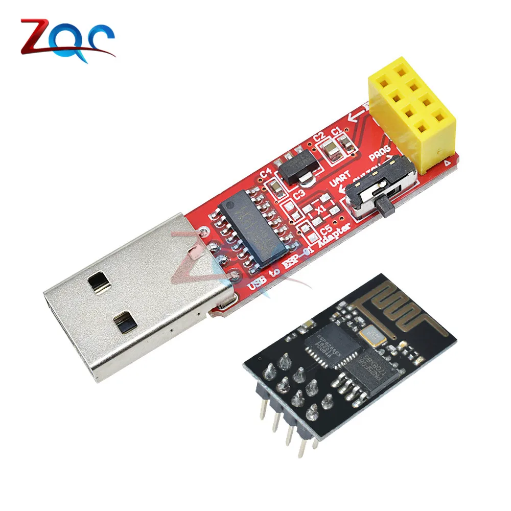 CH340 USB to ESP8266 Serial ESP-01 ESP-01S Adapter Wireless WiFi Development Board ESP01 ESP01S Programmer Adapter Module