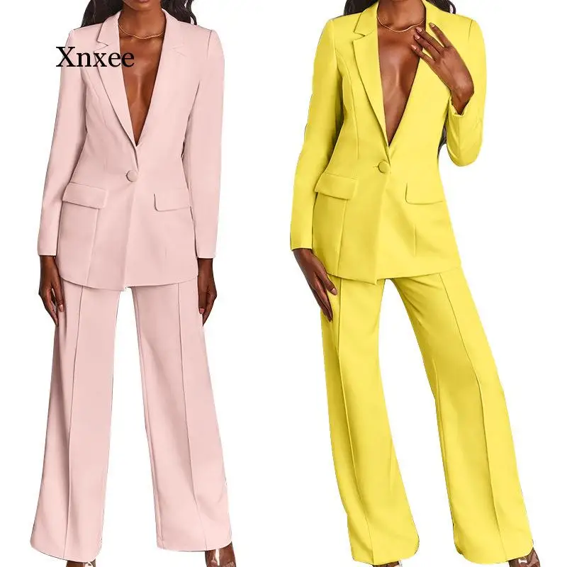 

Slim Work Straight Pants Suits Women Suits Office Sets Ensemble Hiver Femme Women Office Wear Business Eleganti Blazer Trousers