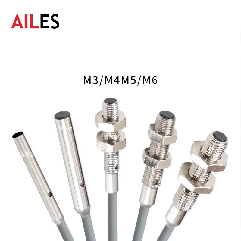 

Stainless Steel M3 M4 M5 M6 Mini Proximity Switches Inductive Sensor Switch NPN PNP 0.6mm 0.8mm 1mm 1.2mm Detective Distance