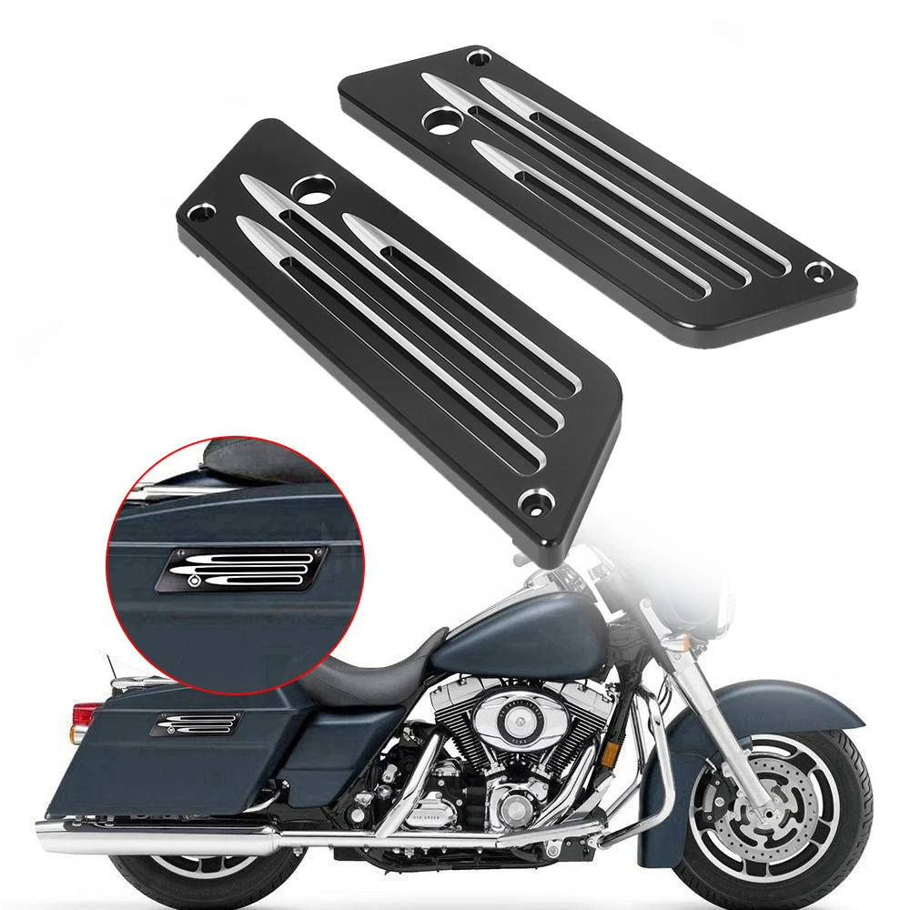 

CNC Motorcycle Saddlebag Latch Cover For Harley Touring Electra Street Glide Road King FLH FLT FLHR FLTR FLHX FLHT 1993-2013