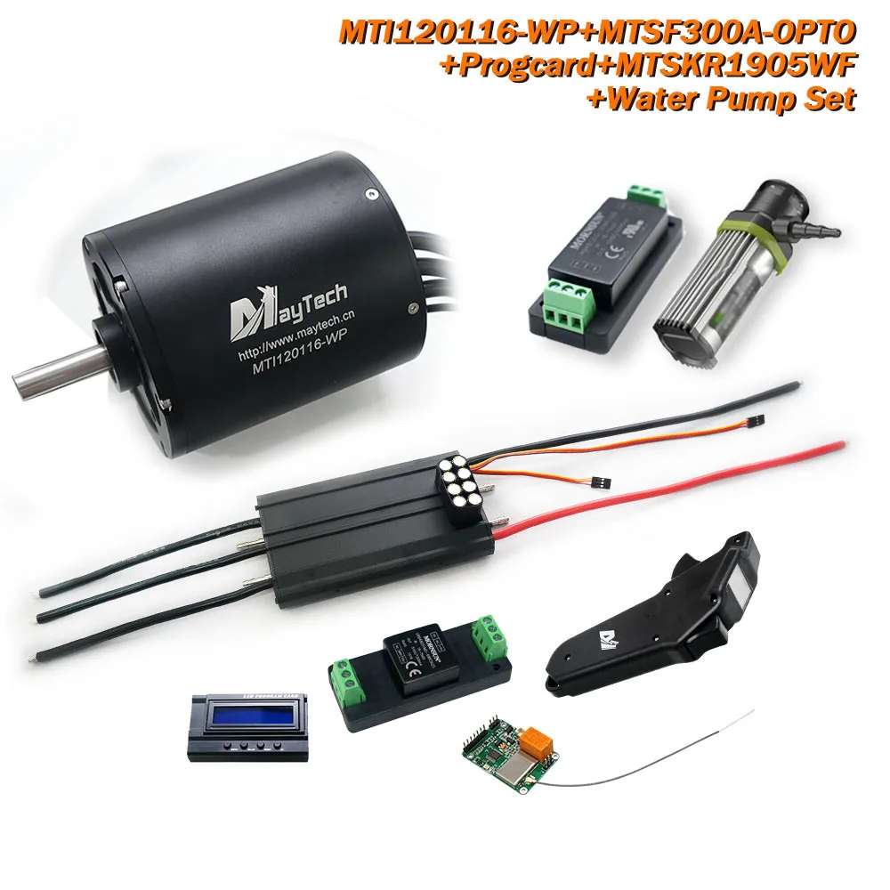 Maytech Esurf Jetsurf Kit with Waterproof / Watercooled 120116 Motor Watercooled 300A ESC with Progcard UBEC MTSKR1905WF Remote