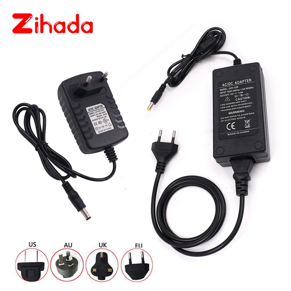 

DC12V Power Supply Adapter for Led Strip AC100-240V To DC 12V 1A 2A 3A 5A 6A 8A Transformers Switching Adapter EU US UK AU