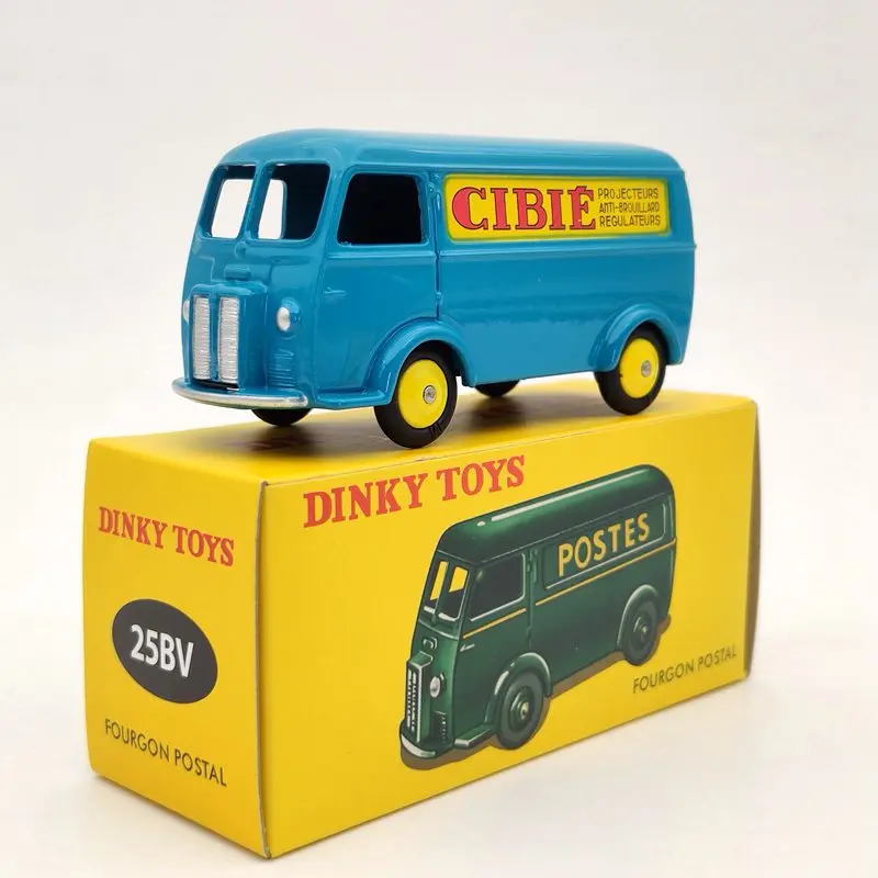 

Atlas 1/43 Dinky Toys 25BV для почтового фургона P ~ geot D.3.A, синие литые модели