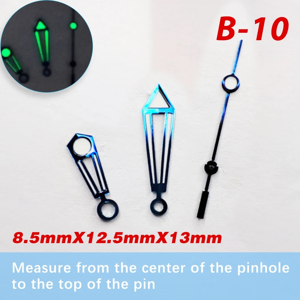 watch accessories, super bright green and blue watch hands, suitable forsuitable 8215，3804，8200，2813  movement pointer