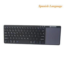 Zoweetek K12BT-1 Brand New Utra-thin Mini Wireless Spanish Bluetooth Keyboard Touchpad For Windows Android PC