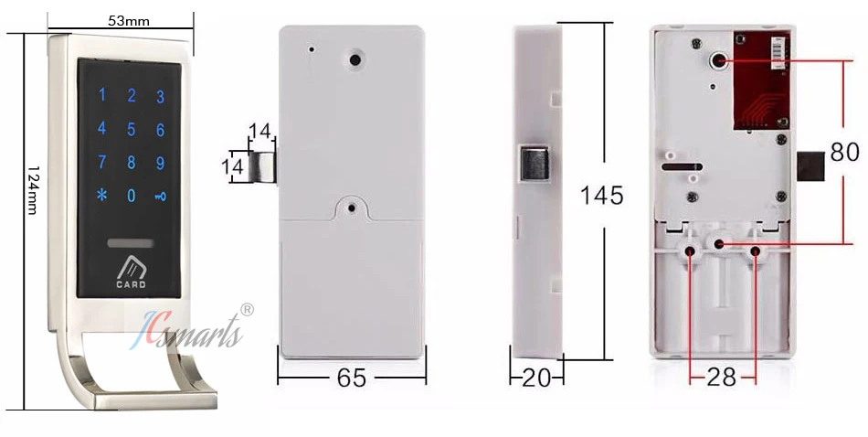 Fabrik Direkt Verkäufe Induktion ID Sauna Sperren Intelligente Bad Zentrum Tür Schrank Locker Code Lock – Detail 10