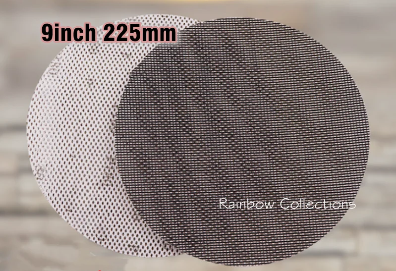 5pcs 9Inch 225mm 120-320 Grit Mesh Cloth Abrasive Disc Dust Free Sanding Discs Anti-blocking Dry Grinding Sandpaper