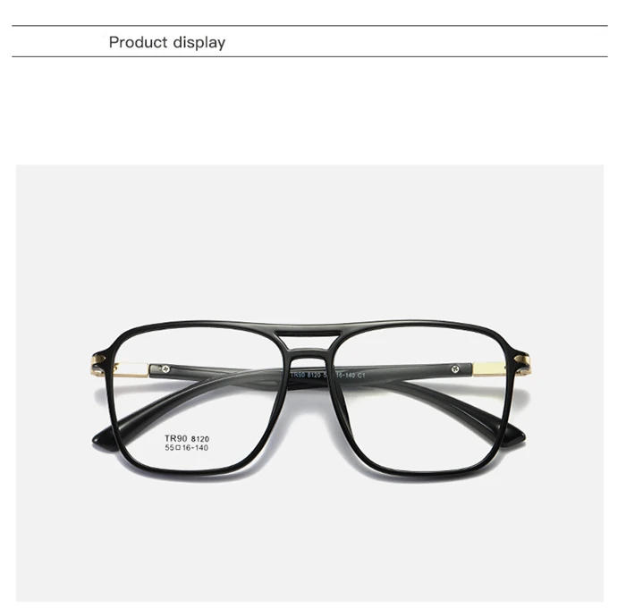 Olivgrüner Rahmen übergroße Myopie Brille Anti blaue Strahlen tr90 Studenten verschreibung pflicht ige Brille Dioptrien 0-800-0, 5-1, 5 bis-0,5 – Detail 11