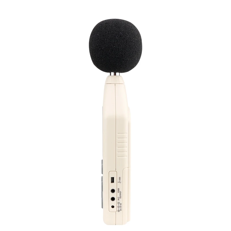 Imagem -02 - Lcd Digital Sound Level Meter Noise Frequency Tester ac Saída Pwm Armazenamento de Dados Calendário Rápido Lento Usb cd Software 30db 130db